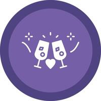 Brindis Glyph Due Circle Icon Design vector