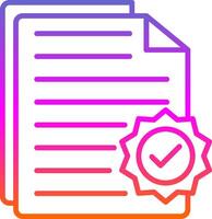 documento línea degradado icono diseño vector