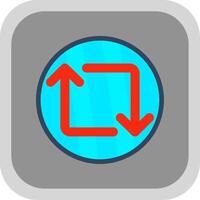 Loop Flat round corner Icon Design vector