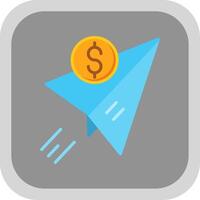 Send Money Flat round corner Icon Design vector