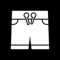 Shorts Glyph Inverted Icon Design vector