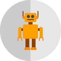 Robot Flat Scale Icon Design vector