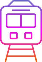 Train Line Gradient Icon Design vector