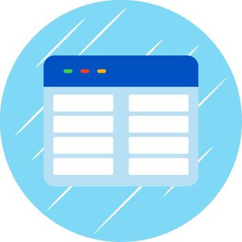 Web Programming Flat Circle Icon Design vector