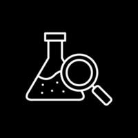 Chemical Analysis Line Inverted Icon Design vector