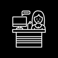 Analyst Line Inverted Icon Design vector