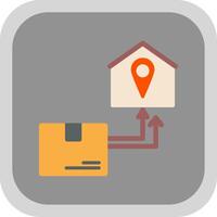 Direct Delivery Flat round corner Icon Design vector