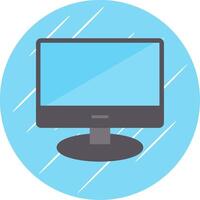 Lcd Flat Circle Icon Design vector