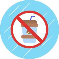 Prohibited Sign Flat Circle Icon Design vector