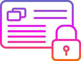 Secure Payment Line Gradient Icon Design vector