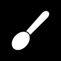 Spoon Glyph Inverted Icon Design vector