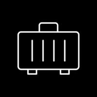 Suitcase Line Inverted Icon Design vector