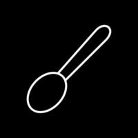 Spoon Line Inverted Icon Design vector