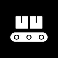 Conveyor Belt Glyph Inverted Icon Design vector