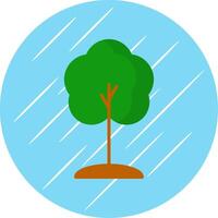 árbol plano circulo icono diseño vector