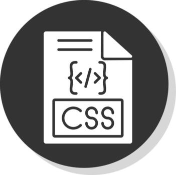 Css Glyph Shadow Circle Icon Design vector