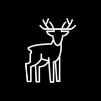 Deer Line Inverted Icon Design vector