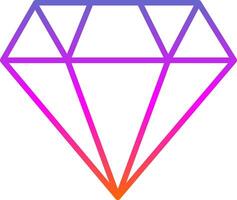 Diamond Line Gradient Icon Design vector