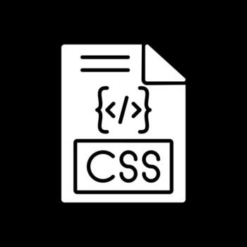Css Glyph Inverted Icon Design vector