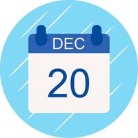 December Flat Circle Icon Design vector