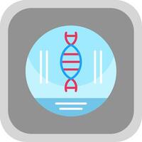 Dna Strand Flat round corner Icon Design vector