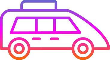 Family Car Line Gradient Icon Design vector