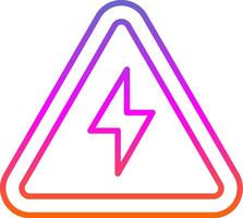 Electrical Danger Sign Line Gradient Icon Design vector