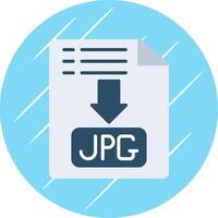 Jpg Flat Circle Icon Design vector