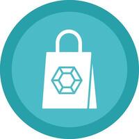 Shopping Bag Glyph Due Circle Icon Design vector