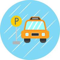 Parking Area Flat Circle Icon Design vector