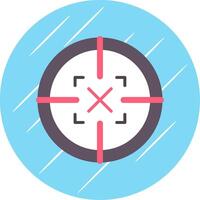 Scope Flat Circle Icon Design vector