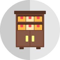 Shelves Flat Scale Icon Design vector