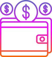 Save Money Line Gradient Icon Design vector