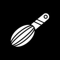 Whisk Glyph Inverted Icon Design vector