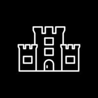 Castle Line Inverted Icon Design vector