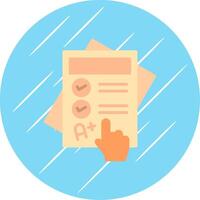 Exam Flat Circle Icon Design vector