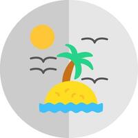 isla plano escala icono diseño vector