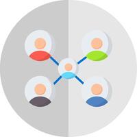 Networking Flat Scale Icon Design vector