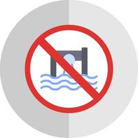 Prohibited Sign Flat Scale Icon Design vector