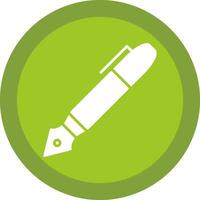 Pen Glyph Due Circle Icon Design vector