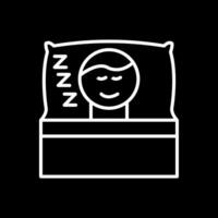 Sleepy Line Inverted Icon Design vector