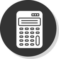 Scientific Calculator Glyph Shadow Circle Icon Design vector