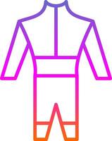 Wetsuit Line Gradient Icon Design vector