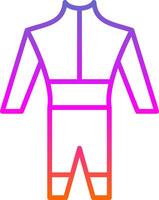 Wetsuit Line Gradient Icon Design vector