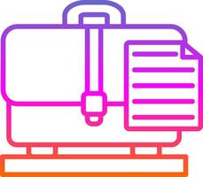 Briefcase Line Gradient Icon Design vector
