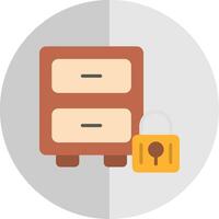 Filing Cabinet Flat Scale Icon Design vector