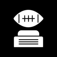 Football Glyph Inverted Icon Design vector