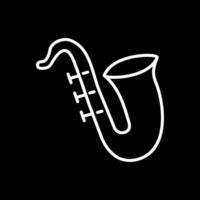 Sax Line Inverted Icon Design vector