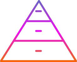 Pyramid Charts Line Gradient Icon Design vector