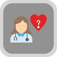 Ask a Doctor Flat round corner Icon Design vector